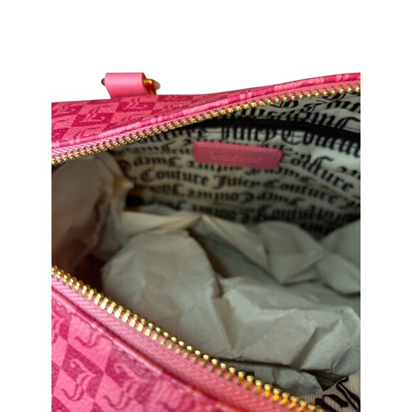 Juicy Couture Fame Satchel & Miss Juicy Double Med Zip Wallet Pink Lemonade NWT - Picture 5 of 6